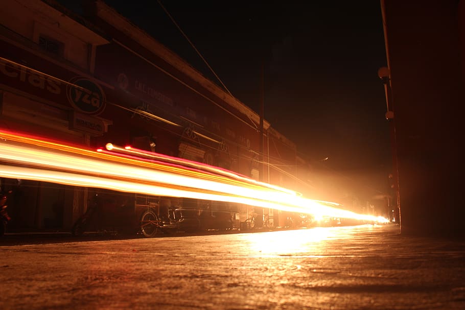 light, lights, auto, speed, night, dark, lighting, exhibition HD wallpaper