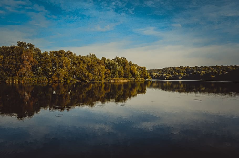 landscape, morning, dawn, river, nature, mountains, silence HD wallpaper