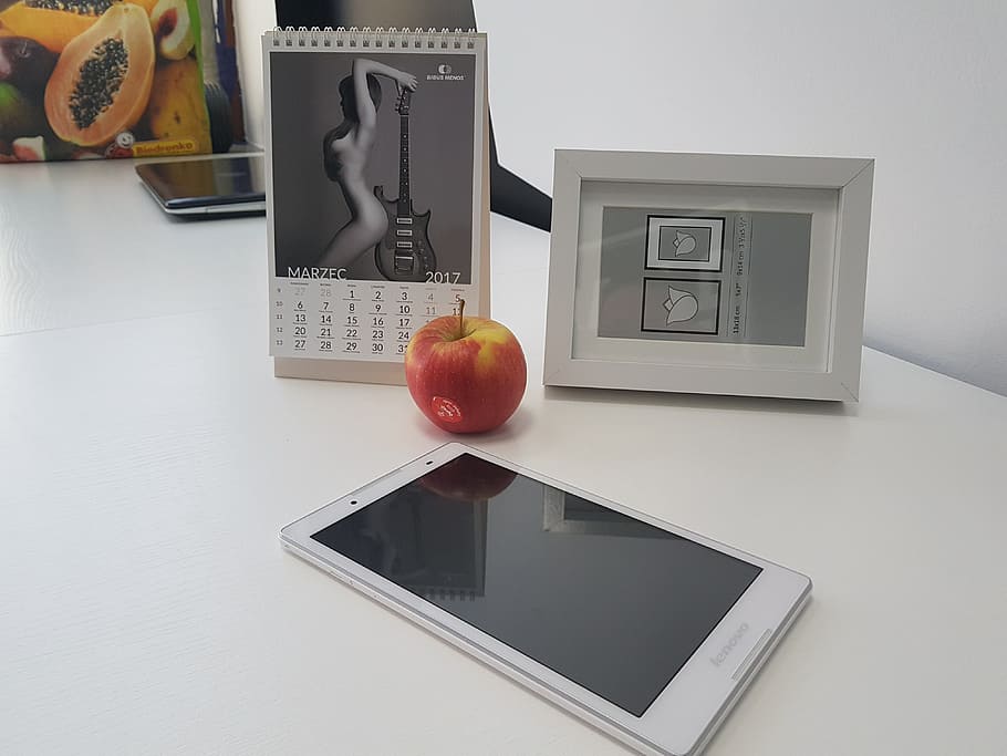 Office, Work, Desk, White, Picture Frame, work desk, photo HD wallpaper