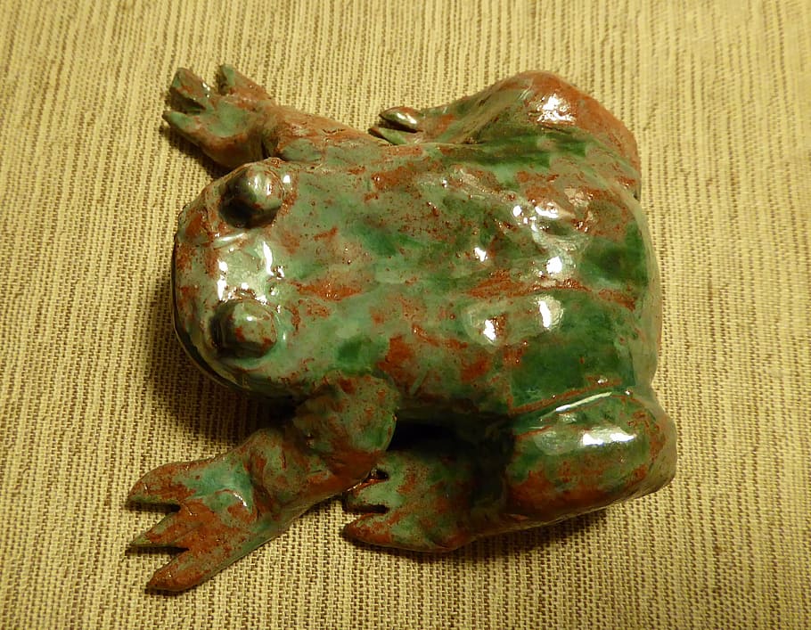 toad, clay figure, weel, glazed, tonkunst, arts and crafts HD wallpaper
