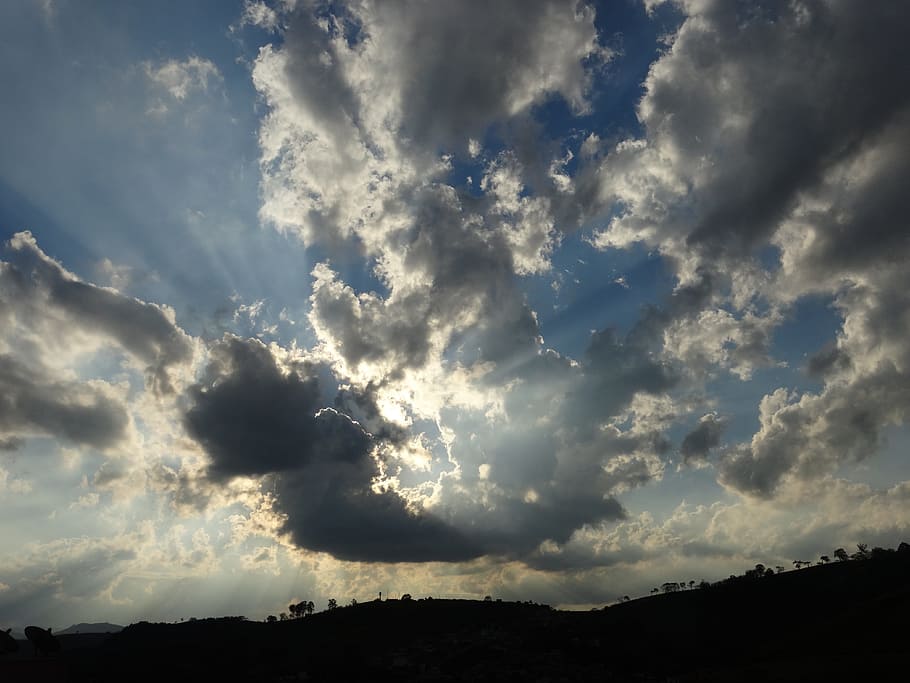 sunset, eventide, clouds, horizon, landscape, explosion, cloud - sky HD wallpaper