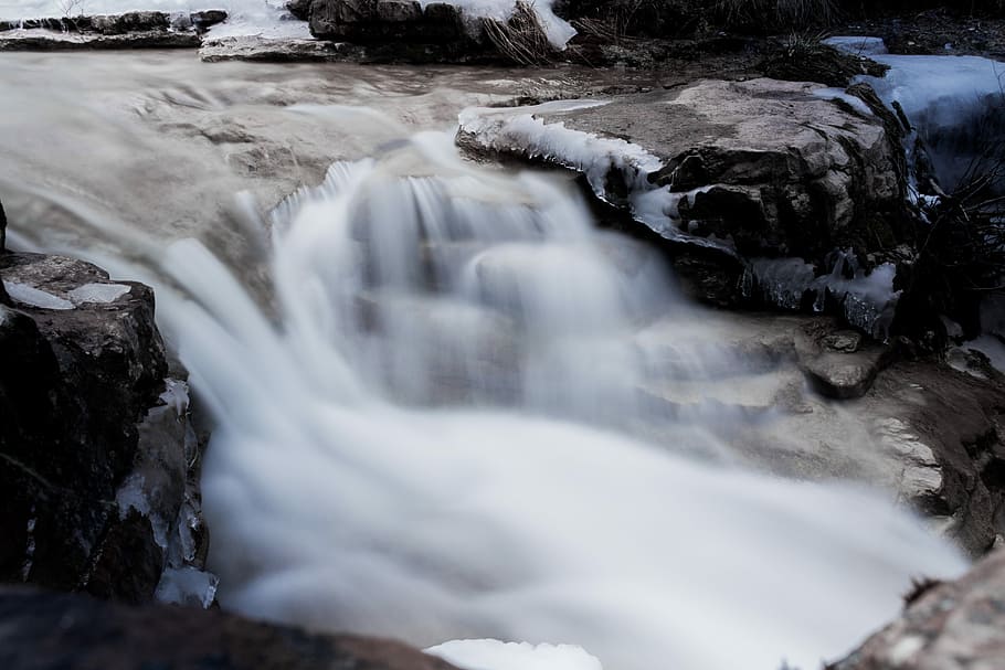 time lapse photography of river at daytime, time lapse photography of river HD wallpaper