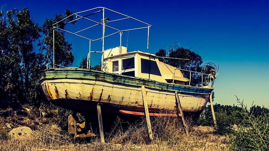 Boat, Old, Abandoned, Aged, Weathered, withdrawal, retirement HD wallpaper