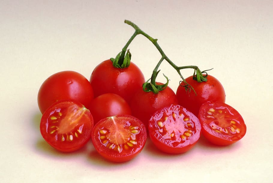 tomato, fruit vegetable, cut, food, food and drink, healthy eating HD wallpaper