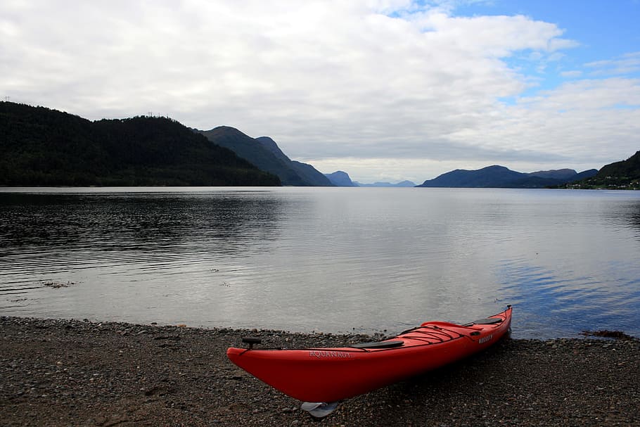 paddling, summer, seaside, water, mountain, sky, nautical vessel HD wallpaper