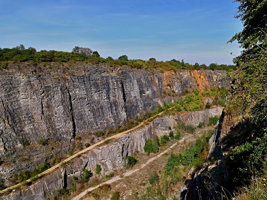 Quarry, Rock, Blue Sky, history, travel destinations, outdoors HD wallpaper