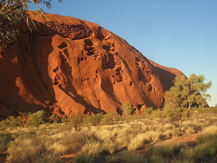 HD wallpaper: outback, australia, sun, rock, rock formation, dusk ...