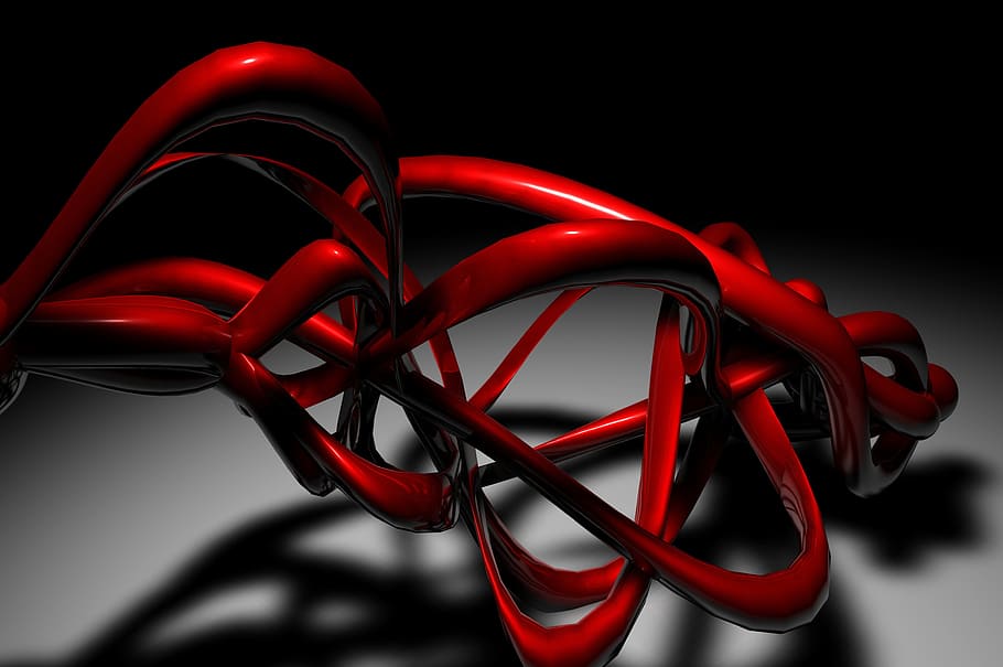 zawijas, abstraction, 3d, red, studio shot, no people, indoors HD wallpaper