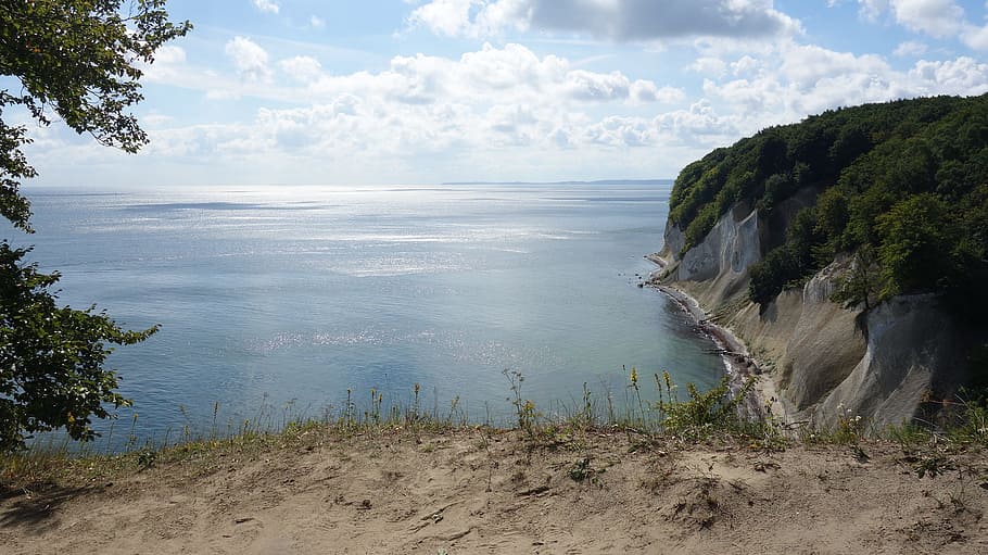 Rügen Island, White Cliffs, coast, nature, sea, landscape HD wallpaper