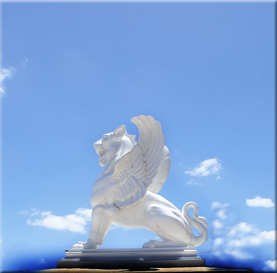 sky, nature, dream, sculpture, representation, statue, art and craft HD wallpaper