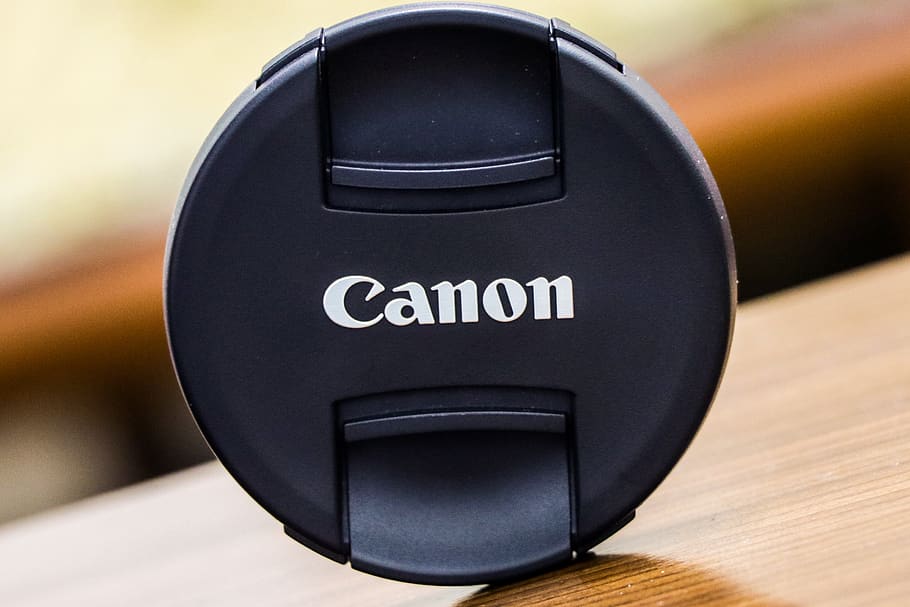 canon, cap, blurry background, technology, communication, close-up HD wallpaper