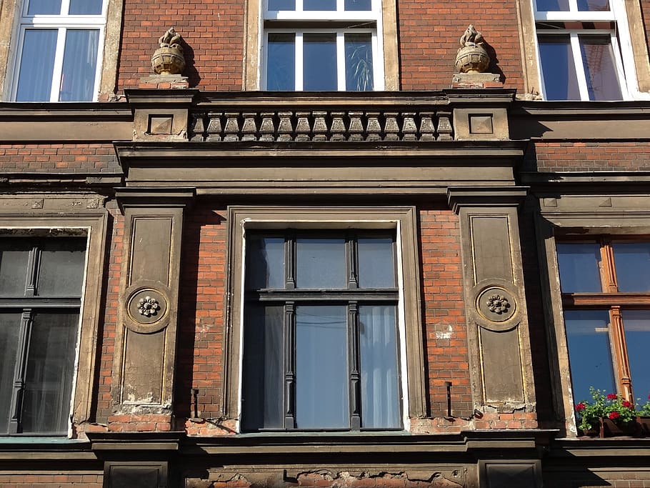 bydgoszcz, windows, architecture, facade, house, poland, building HD wallpaper