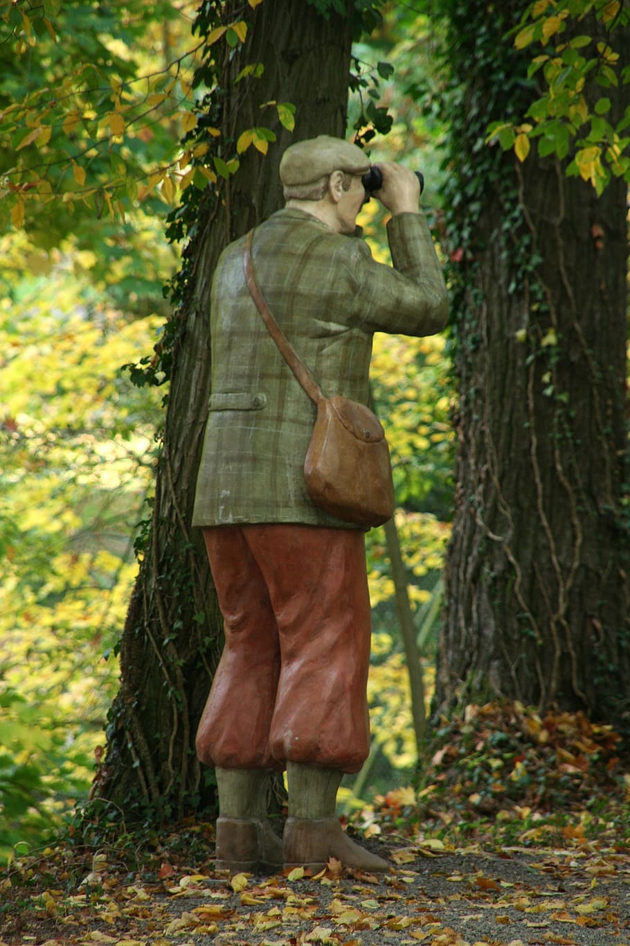 observer, tensioner, art, tree, plant, tree trunk, nature, standing HD wallpaper