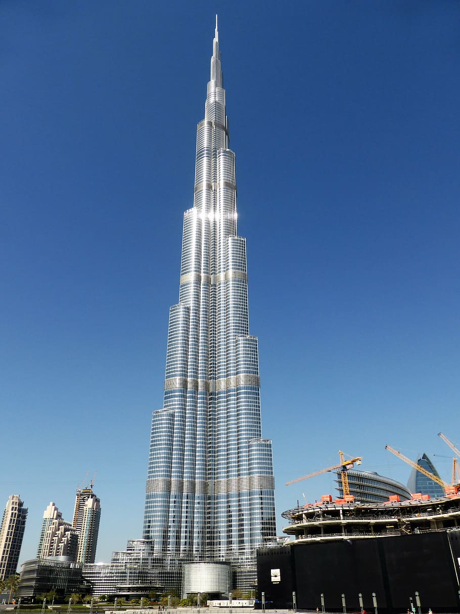 1024x600px | free download | HD wallpaper: Burj Khalifa, Dubai, skyscraper,  tower, architecture, building exterior | Wallpaper Flare