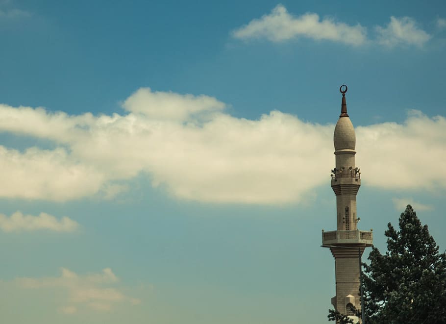mosque, amman, jordan, architecture, building, religion, arab, HD wallpaper