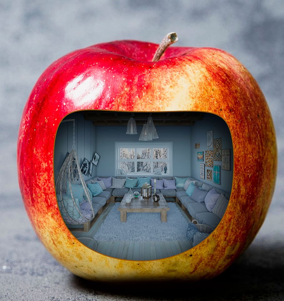 creation, fall, apple, red apple, interior, healthy eating HD wallpaper