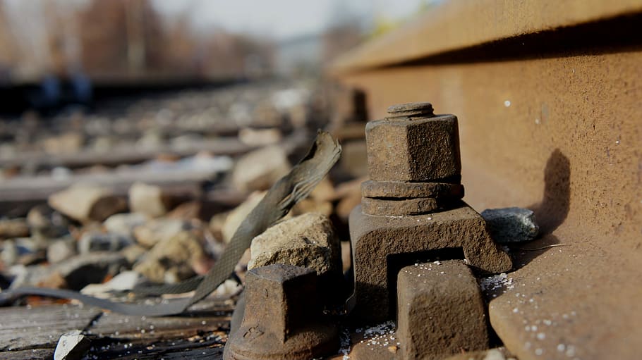 Track, Train, Screw, S Bahn, seemed, metal, railroad track HD wallpaper