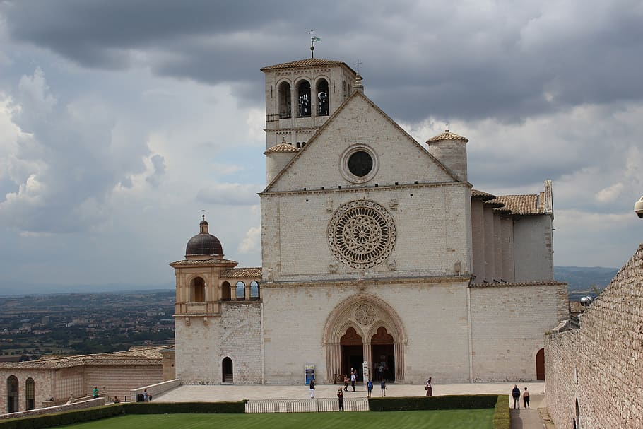 umbria, assisi, basilica, st francis, built structure, architecture HD wallpaper