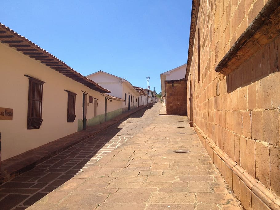 empty pathway in between buildings, Street, Santander, House HD wallpaper