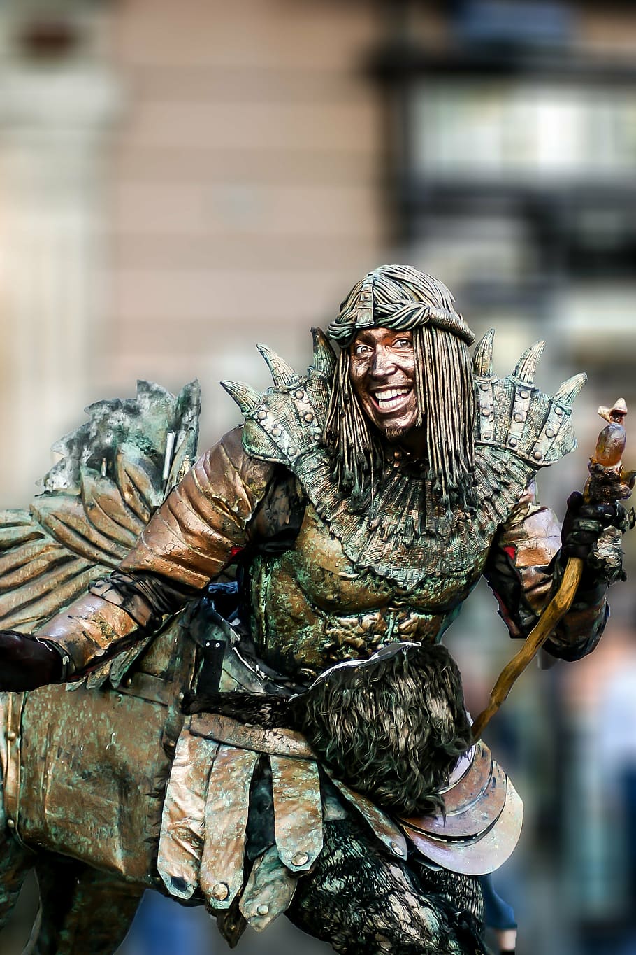 figure, actor, ramblas, barcelona, real people, focus on foreground HD wallpaper