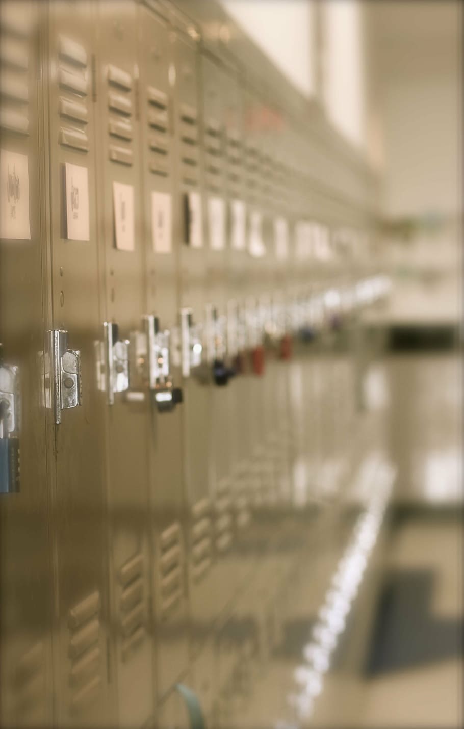 school hallway background with lockers