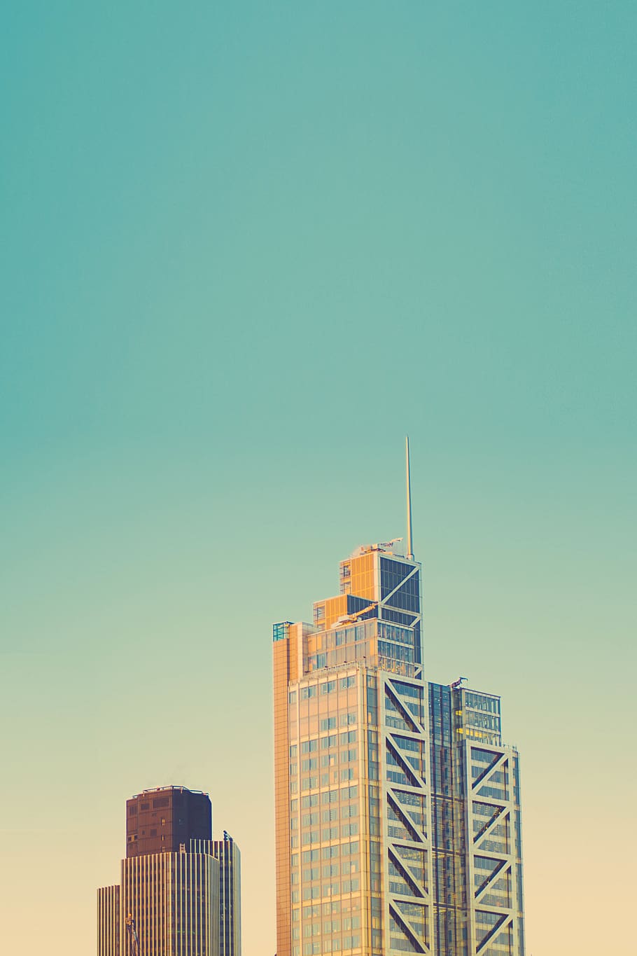 architecture, building, infrastructure, blue, sky, skyscraper HD wallpaper