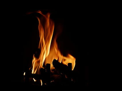 low-light photography of bonfire, Fireplace, Warmth, fire - Natural Phenomenon HD wallpaper