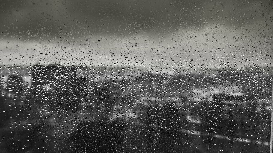rain, drops, raindrops, window, droplets, weather, wet, storm HD wallpaper