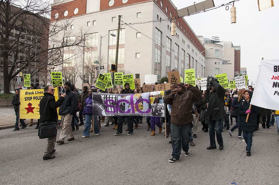 Demonstration, Protest, black lives matter, baltimore, city HD wallpaper