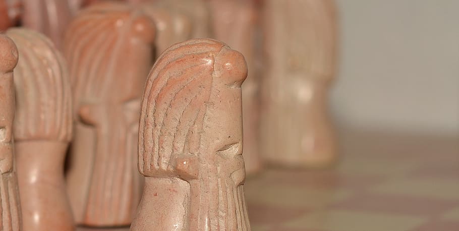chess pieces, stone, close, art and craft, wood - material HD wallpaper