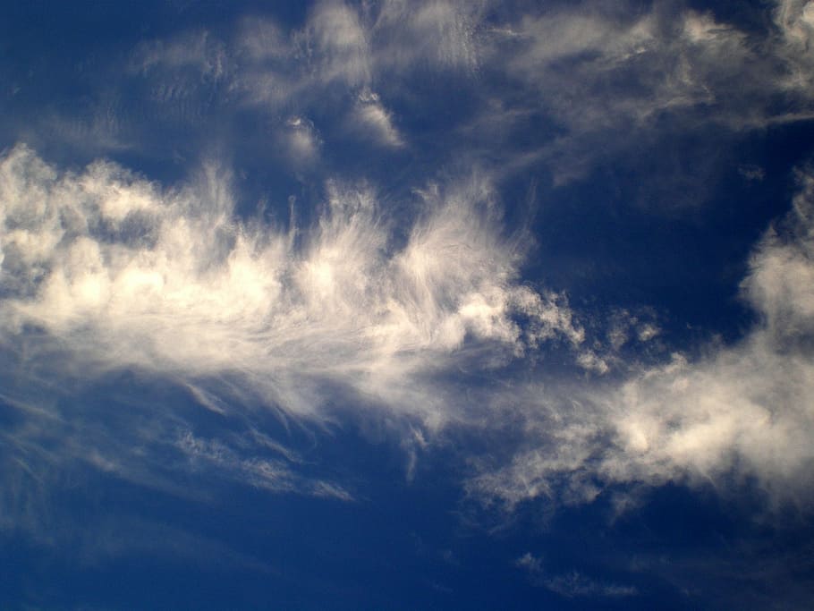 clouds, white, sky, blue, atmosphere, cloudscape, bright, day HD wallpaper