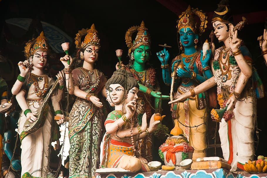 photo of Hindu Deity statue collection, patung, ancient, spirit HD wallpaper