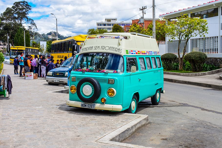 car, combi, traveller, backpackers, city, transportation, mode of transportation HD wallpaper