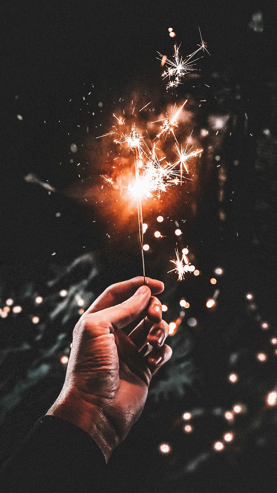 time-lapse photography of person holding firecracker, person holding lighted sparkler, HD wallpaper