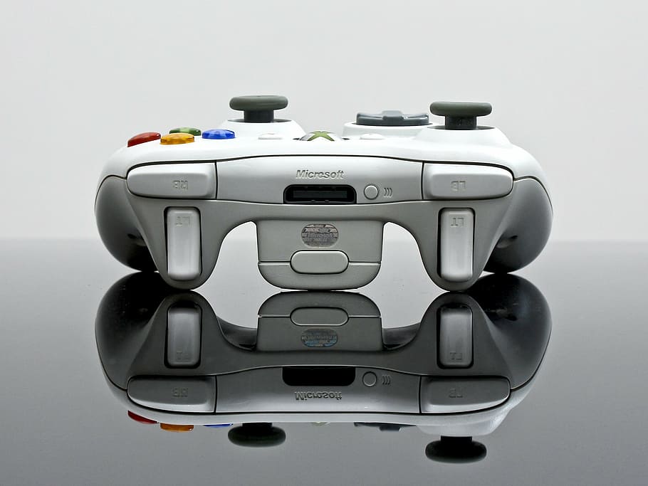 gray Microsoft Xbox 360 controller, game, handle, entertainment, HD wallpaper