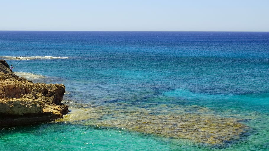 Shades, Sea, Infinity, Horizon, blue, summer, landscape, ayia napa HD wallpaper