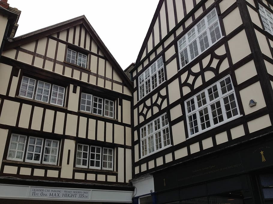 Cambridge, Tudor, Houses, Architecture, tudor houses, building exterior, HD wallpaper