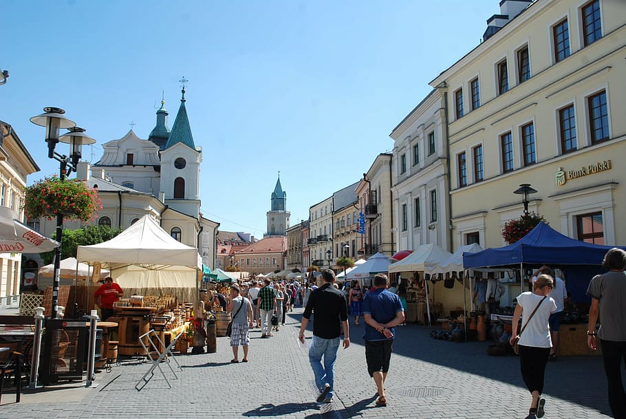 fair, lublin, poland, strings, twine, historical centre, old town HD wallpaper