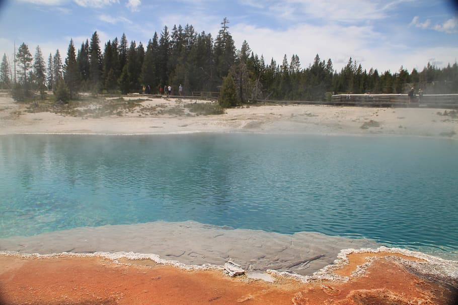 yellowstone, hot springs, ge, geyser, thermal, landscape, water, HD wallpaper
