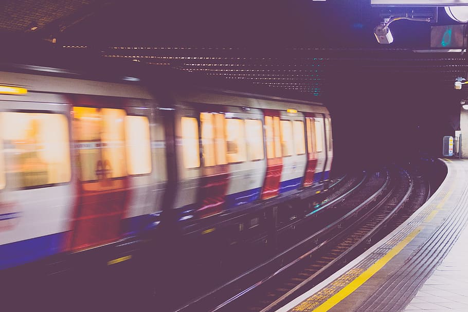 train, tunnel, blur, motion, speed, station, steel, terminal HD wallpaper