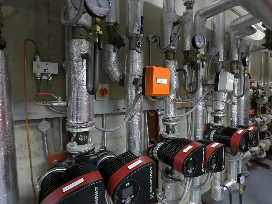 pipework, district heating, water pumps, risers, energy, piping HD wallpaper