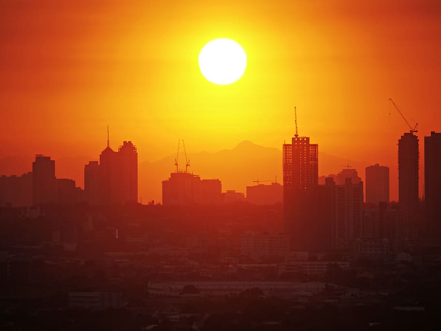 2560x1600px | free download | HD wallpaper: manila, sunset, silhouette ...