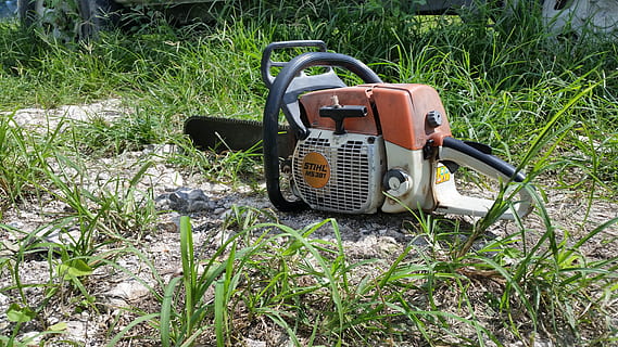 stihl, chainsaw, ms381, grass, plant, field, nature, green color HD wallpaper