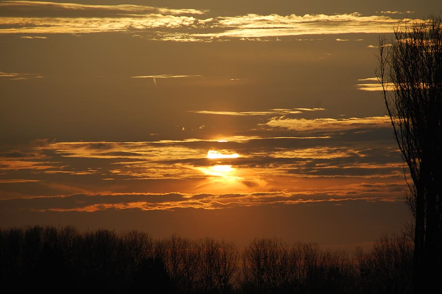 twilight, evening, sunset, sky, beauty in nature, cloud - sky HD wallpaper
