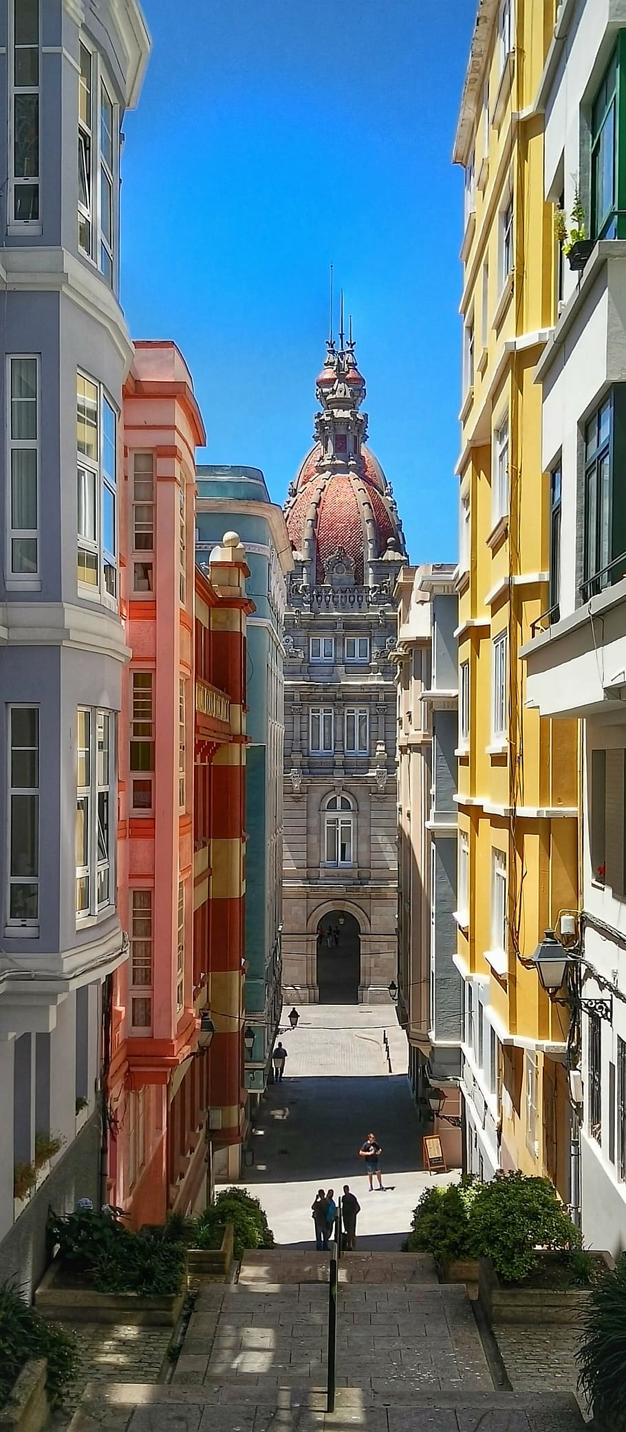 coruna, spain, ar, architecture, stonework, travel, building exterior HD wallpaper