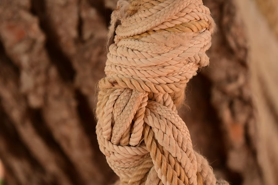 Rope, Knot, Close, Knitting, Dew, Fixing, cordage, connection HD wallpaper