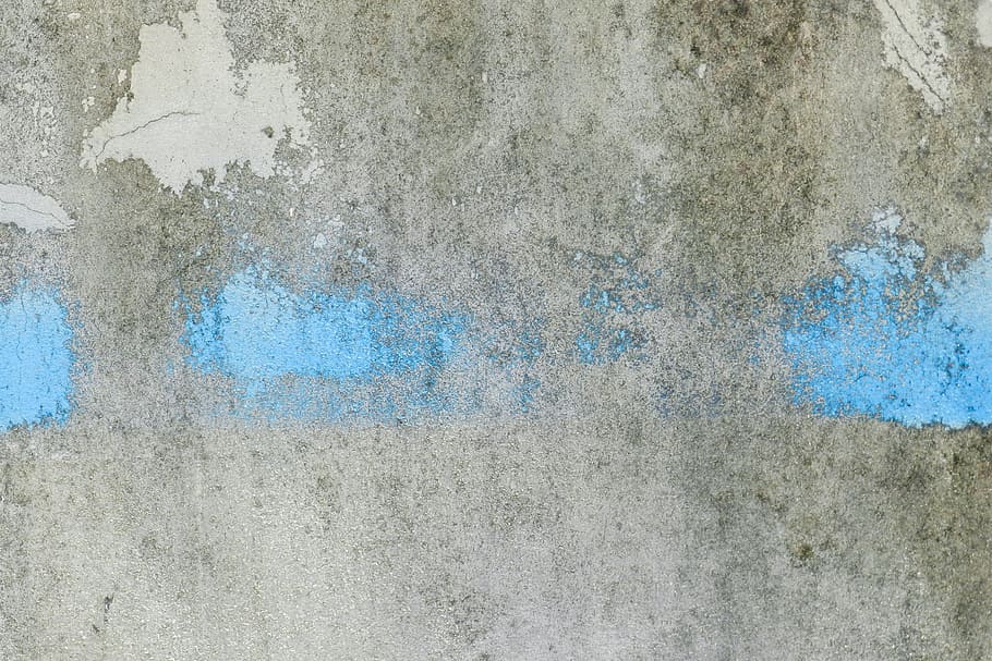 gray and blue painted wall, abstract, concrete, white, light blue, HD wallpaper