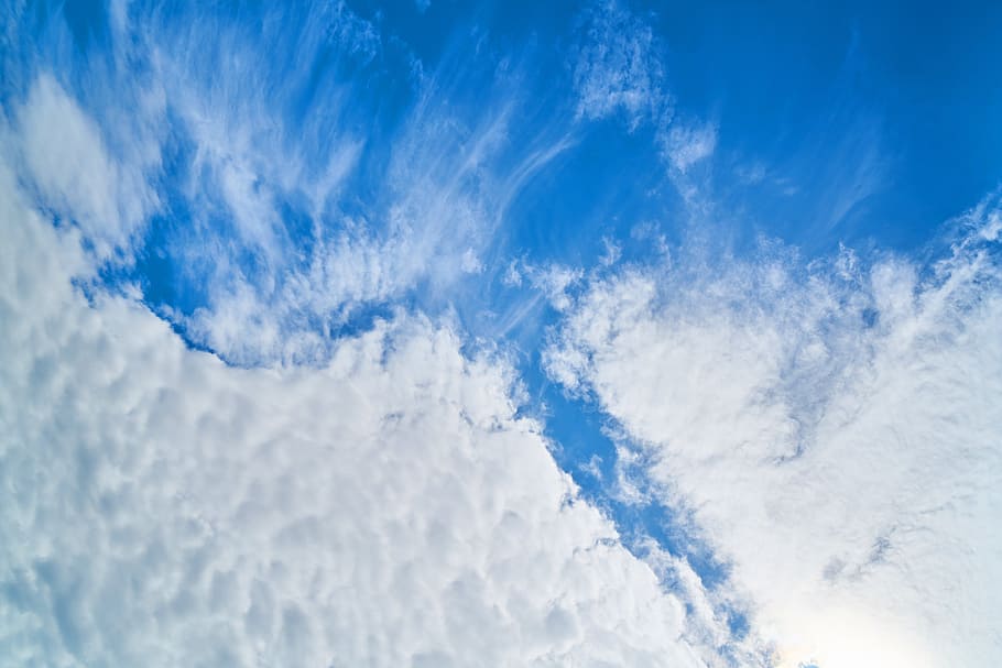 cloud, blue, white, clouds, white clouds, landscape, nature HD wallpaper