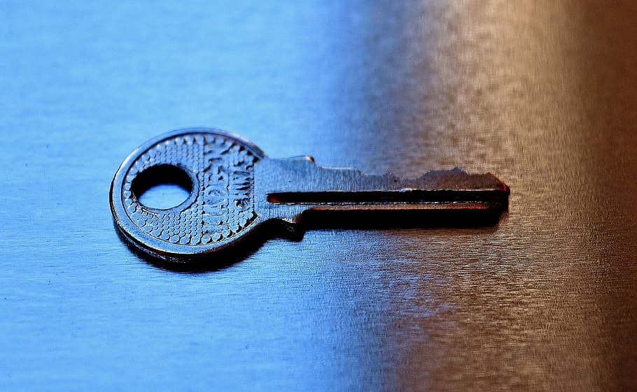 silver-colored key, Close, Security, Open, Castle, no people HD wallpaper