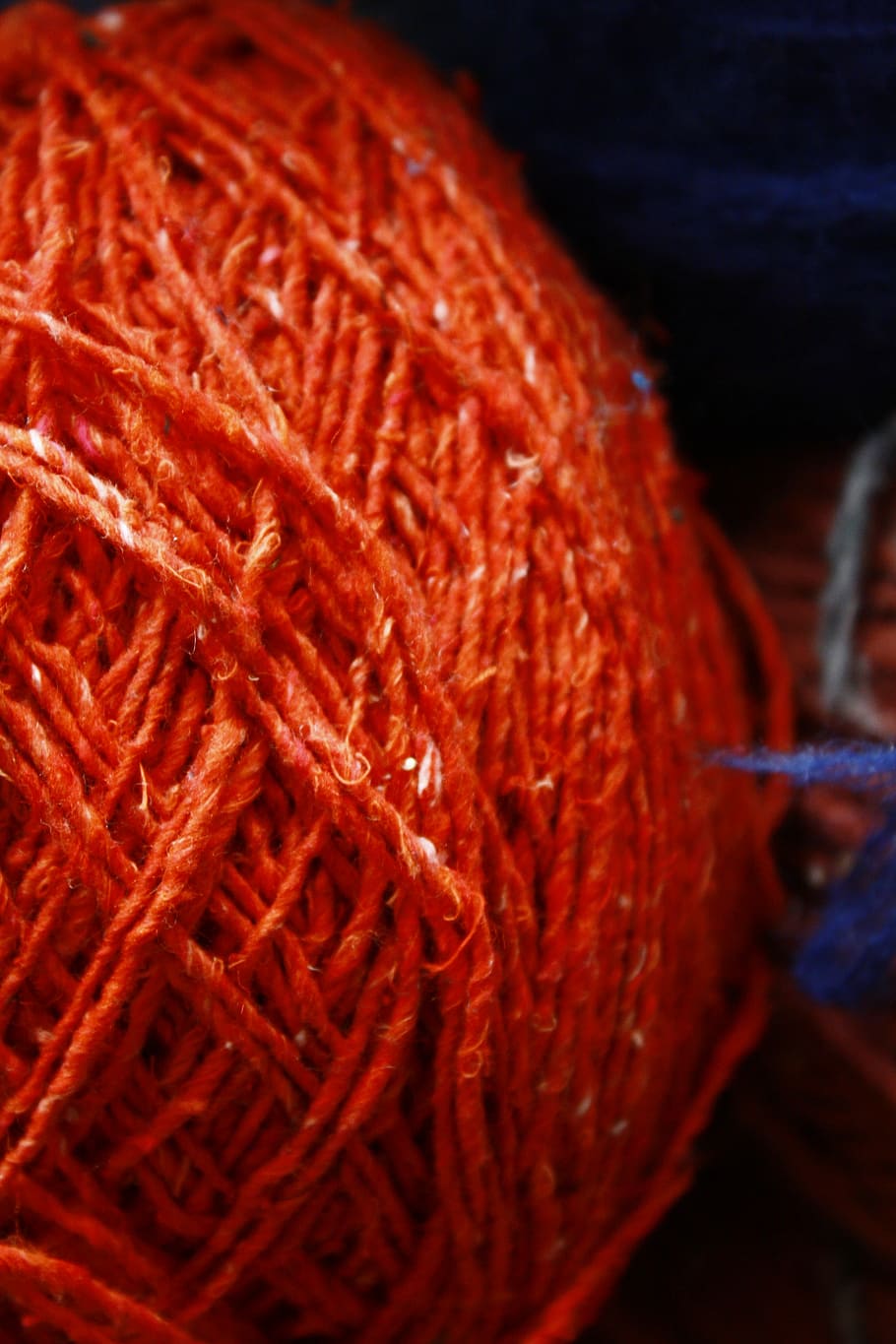 Stamen, Orange, Mexico, wool, knitting, ball of wool, knitting needle HD wallpaper